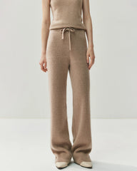 Cashmere Wool Straight Leg Knit Pants