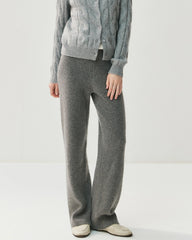 Cashmere Wool Straight Leg Knit Pants