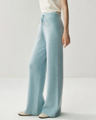 Cashmere Wool Zip Up Hoodie and Straight-Leg Pants