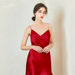 Classic 19Momme Silk Chemise Nightgown Burgundy