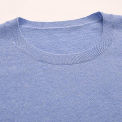 Classic-Fit Crewneck Cashmere Sweater Blue