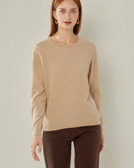 Classic-Fit Crewneck Cashmere Sweater Camel