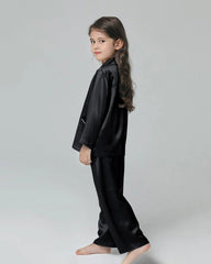 Kid's Long Sleeve Silk Pajamas Set