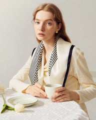 Classic Silk Striped Scarf