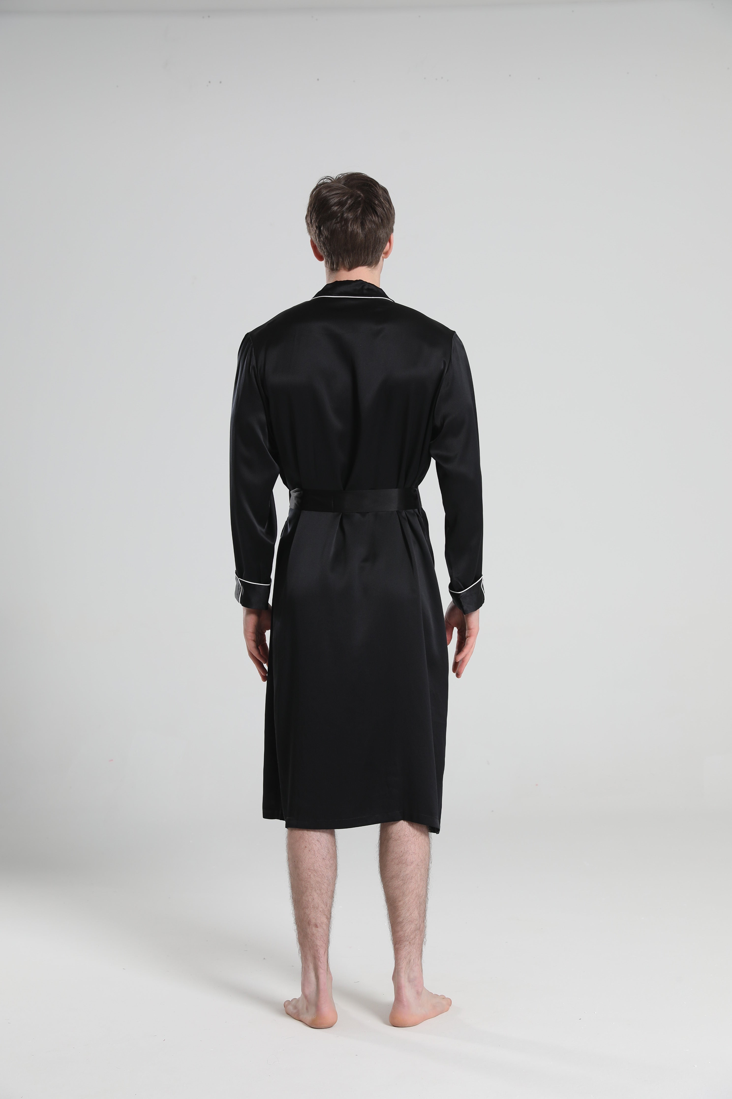 Classic Sleep Robe Pajamas For Men Black