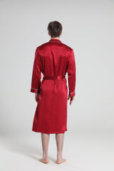 Classic Sleep Robe Pajamas For Men Burgundy