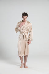 Classic Sleep Robe Pajamas For Men Champagne
