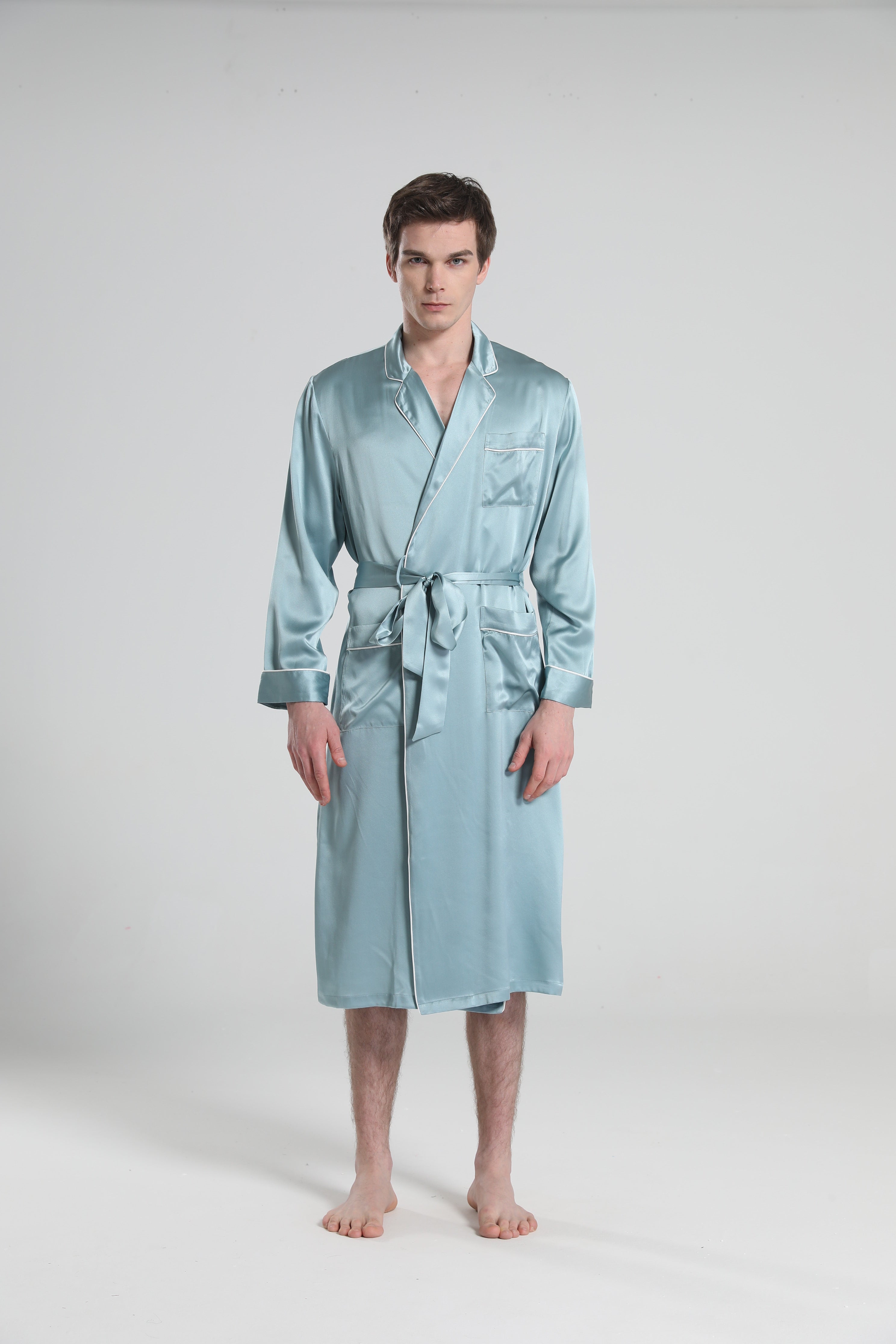Classic Sleep Robe Pajamas For Men Haze Blue