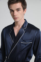 Classic Sleep Robe Pajamas For Men Navy