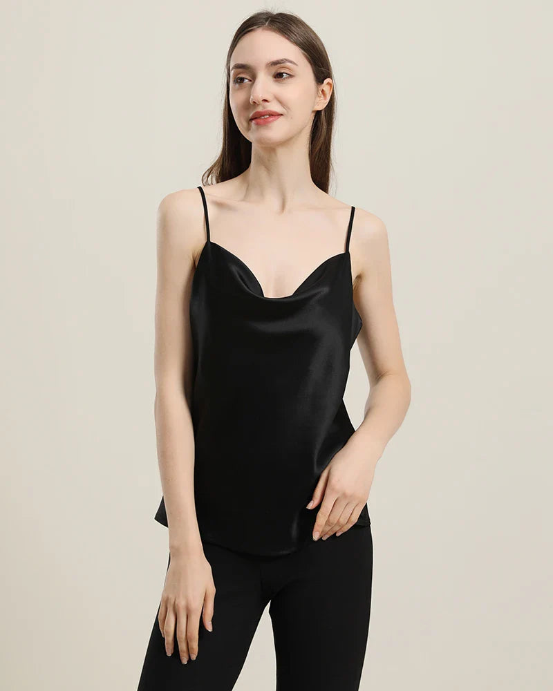 Cowl Neck Camisole Black