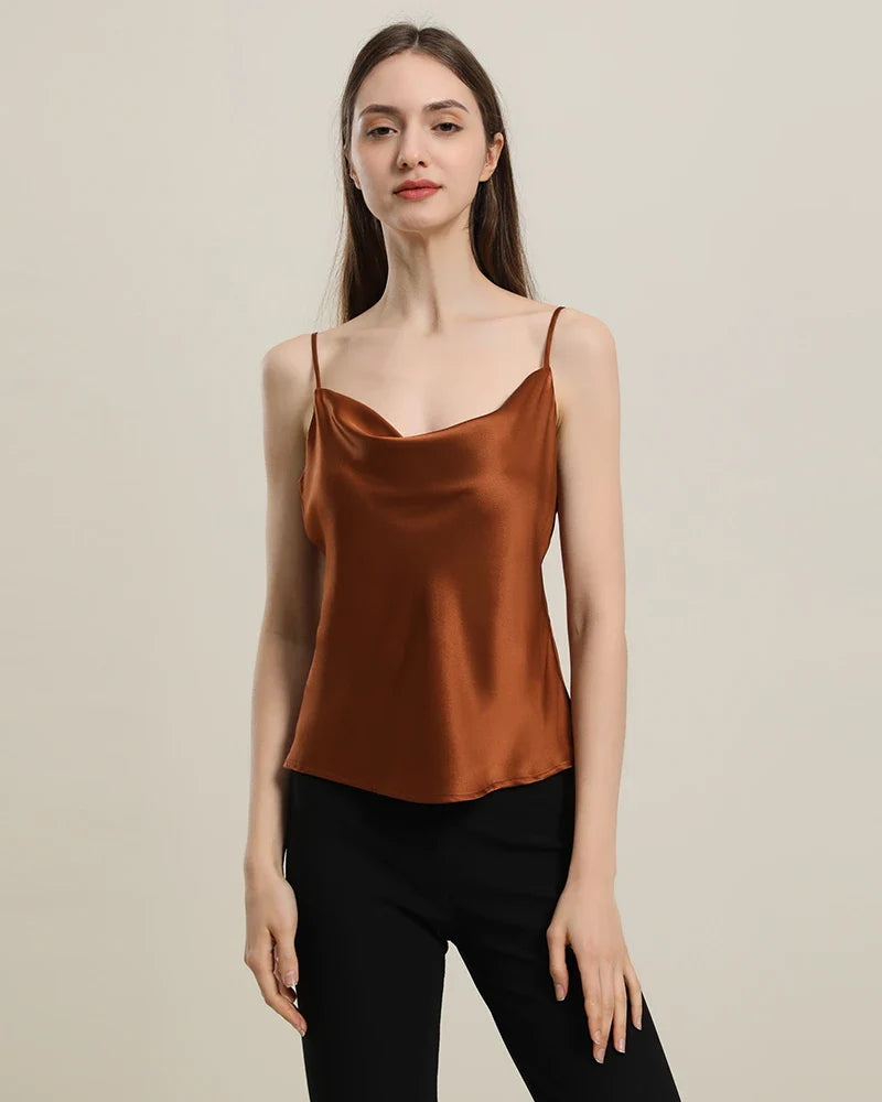 Cowl Neck Camisole Brown