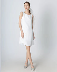 40 Momme A-line Silk Dress White