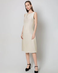 40 Momme Silk Midi Dress Cream