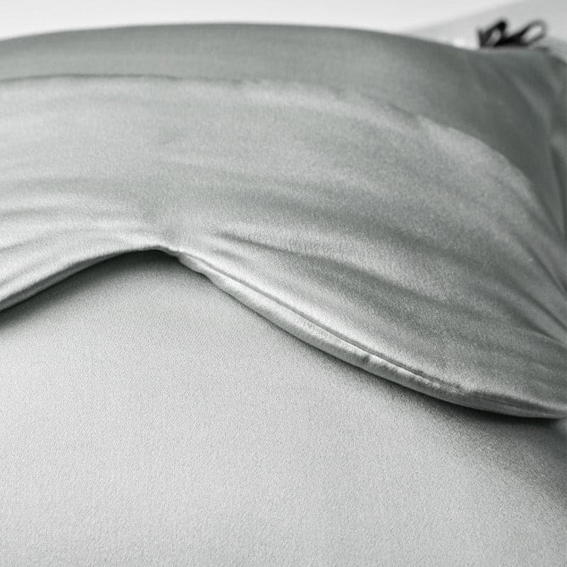 Cushion and Eyemask Silk 2 Pcs Travel Set Grey