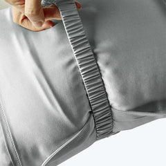 Cushion and Eyemask Silk 2 Pcs Travel Set Grey