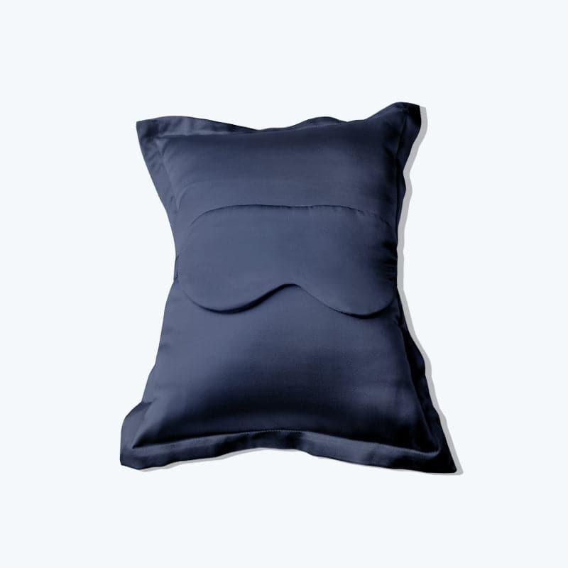 Cushion and Eyemask Silk 2 Pcs Travel Set Navy