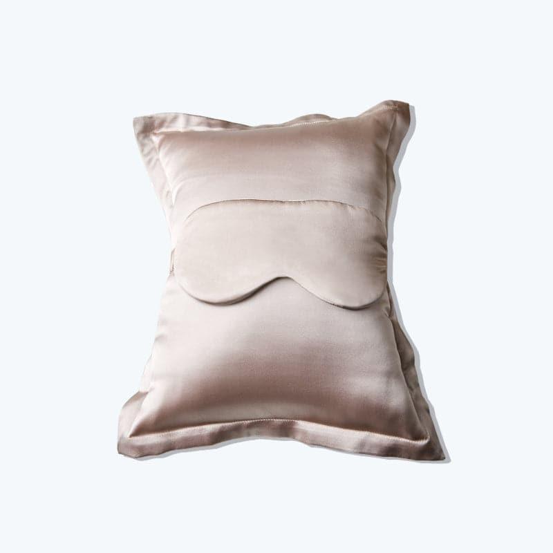 Cushion and Eyemask Silk 2 Pcs Travel Set Pink