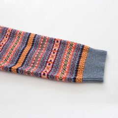 Striped Round Collar Cashmere Sweater