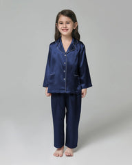 Kid's Long Sleeve Silk Pajamas Set