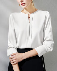 Women's Silk Blouse with Slit