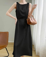Sleeveless Silk Fitted Dress