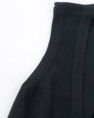Deep V Neck Cashmere Vest Black