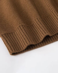 Deep V Neck Cashmere Vest Brown