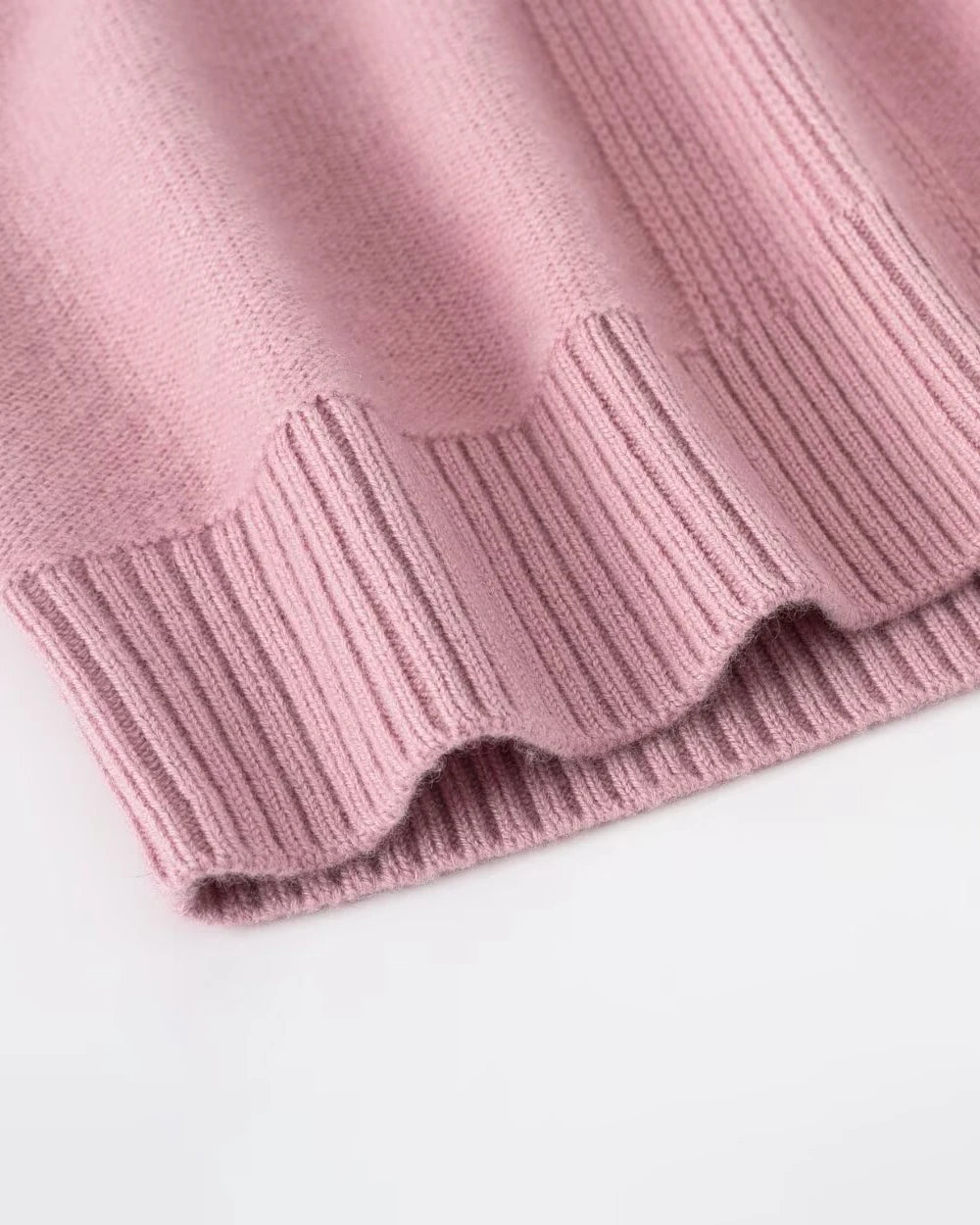 Deep V Neck Cashmere Vest Pink