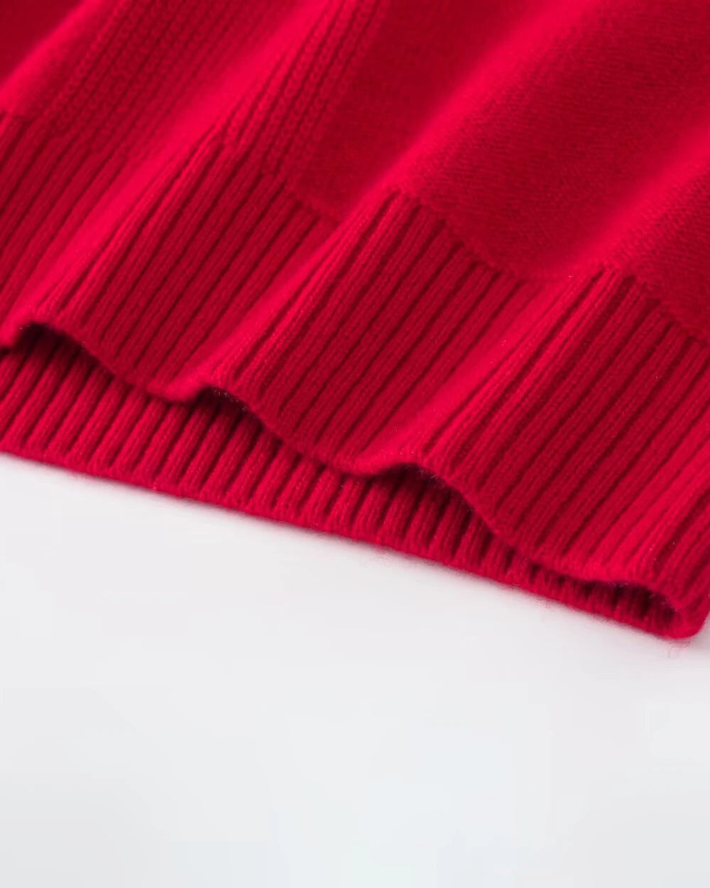 Deep V Neck Cashmere Vest Red