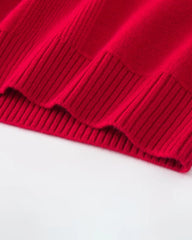 Deep V Neck Cashmere Vest Red