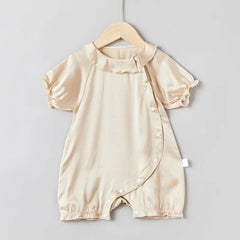 Doll Collar Baby Silk Onesies