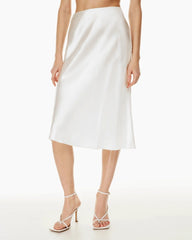 Elegant Knee-Length Silk Skirt