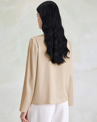 Elegant Washable Silk Pullover Blouse