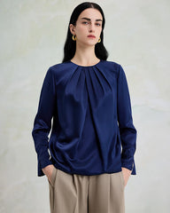 Elegant Washable Silk Pullover Blouse