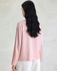 Elegant Washable Silk Pullover Blouse