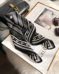 Equestrian Paisley Print Silk Scarf