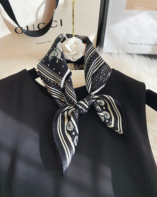 Equestrian Paisley Print Silk Scarf