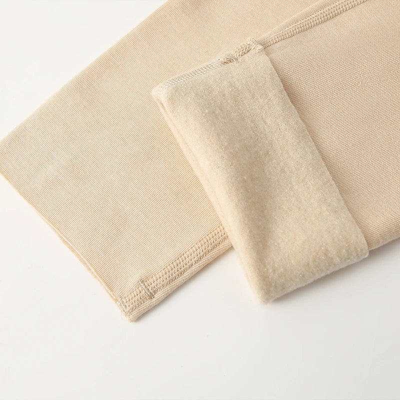 Extra Thermal Silk Vest and Pants Set Beige