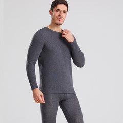 Extra Warmth Men's Silk Thermal Underwear Set Dark Grey