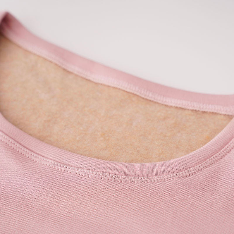Extra Warmth Women's Silk Thermal Underwear Set Rose Pink