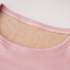 Extra Warmth Women's Silk Thermal Underwear Set Rose Pink