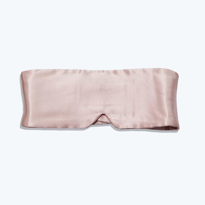 Face-Hugging Wide Double-Sided Silk Eye Mask Pink