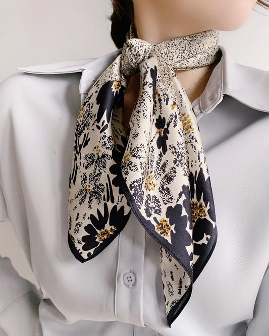 Floral Vintage Silk Scarf