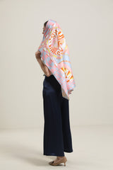 Fresh Pink Silk Scarf Pink