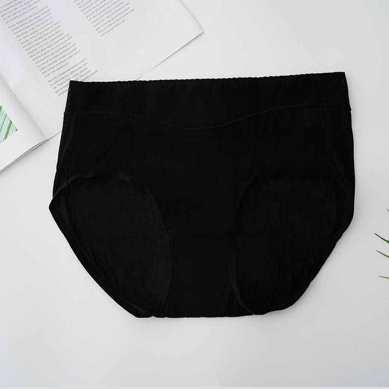 High Waist Mulberry Silk Knitted Panties Black