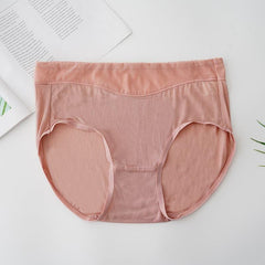 High Waist Mulberry Silk Knitted Panties Red