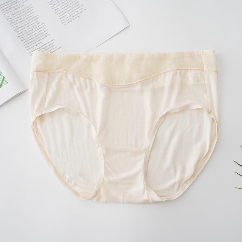 High Waist Mulberry Silk Knitted Panties White