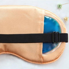 Ice Compress Silk Eye Mask Adjustable Gold