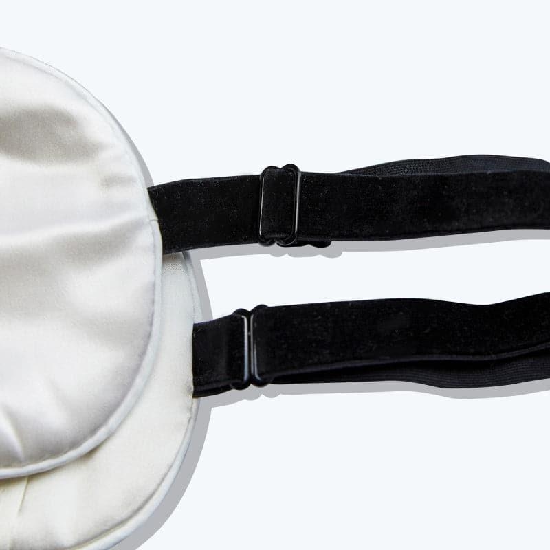 Ice Compress Silk Eye Mask Adjustable White