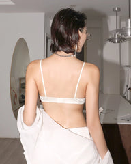 Silk Wireless Triangle Bra with U Shape Band